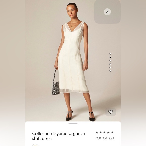 J. Crew Cream Midi Dress Size 12 - Picture 2 of 12